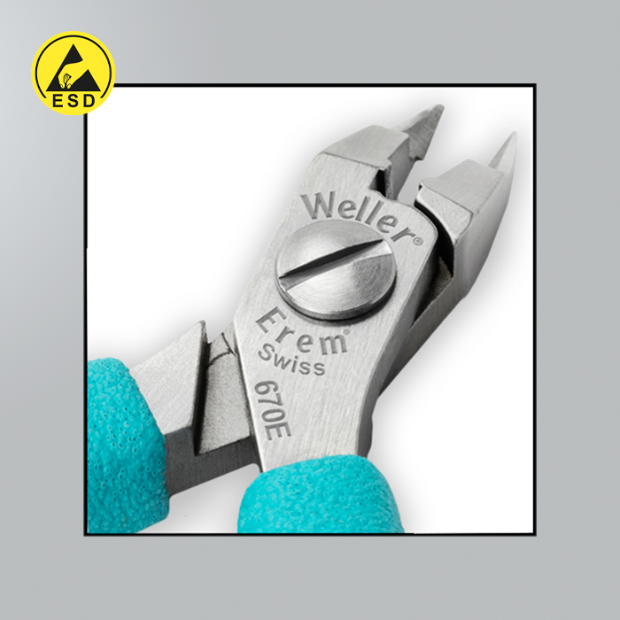 Erem 670E - Tip Cutter Straight Short Relieved Head - Flush ESD (E-670E) Erem 670E - Tip Cutter Straight Short Relieved Head - Flush ESD (E-670E)
